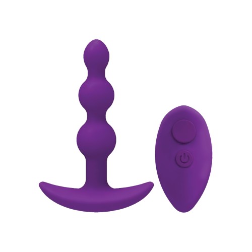 A Play Beaded Silicone Anal Plug Remote Control