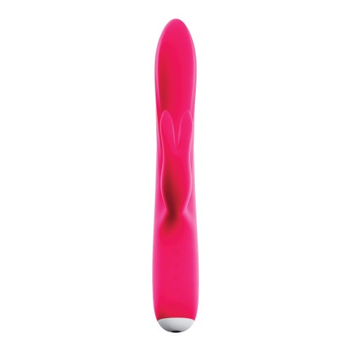 Vibrador Doble Recargable Thumper Bunny de VeDO en Rosa