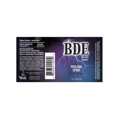 BDE Prolong Spray - 1 oz