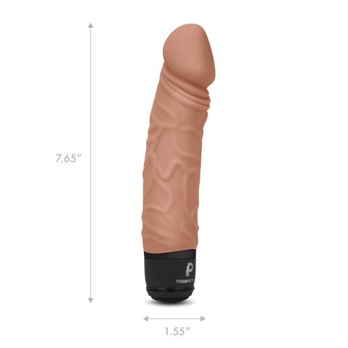 Powercocks 6.5 Realistic Vibrator Mocha