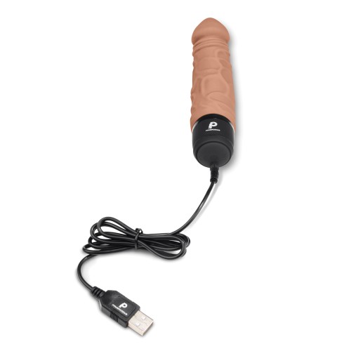 Vibrador Realista Powercocks de 6.5" - Mocha