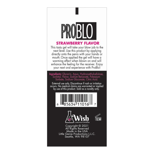 Pro Blo Oral Pleasure Gel Strawberry 1.5 oz