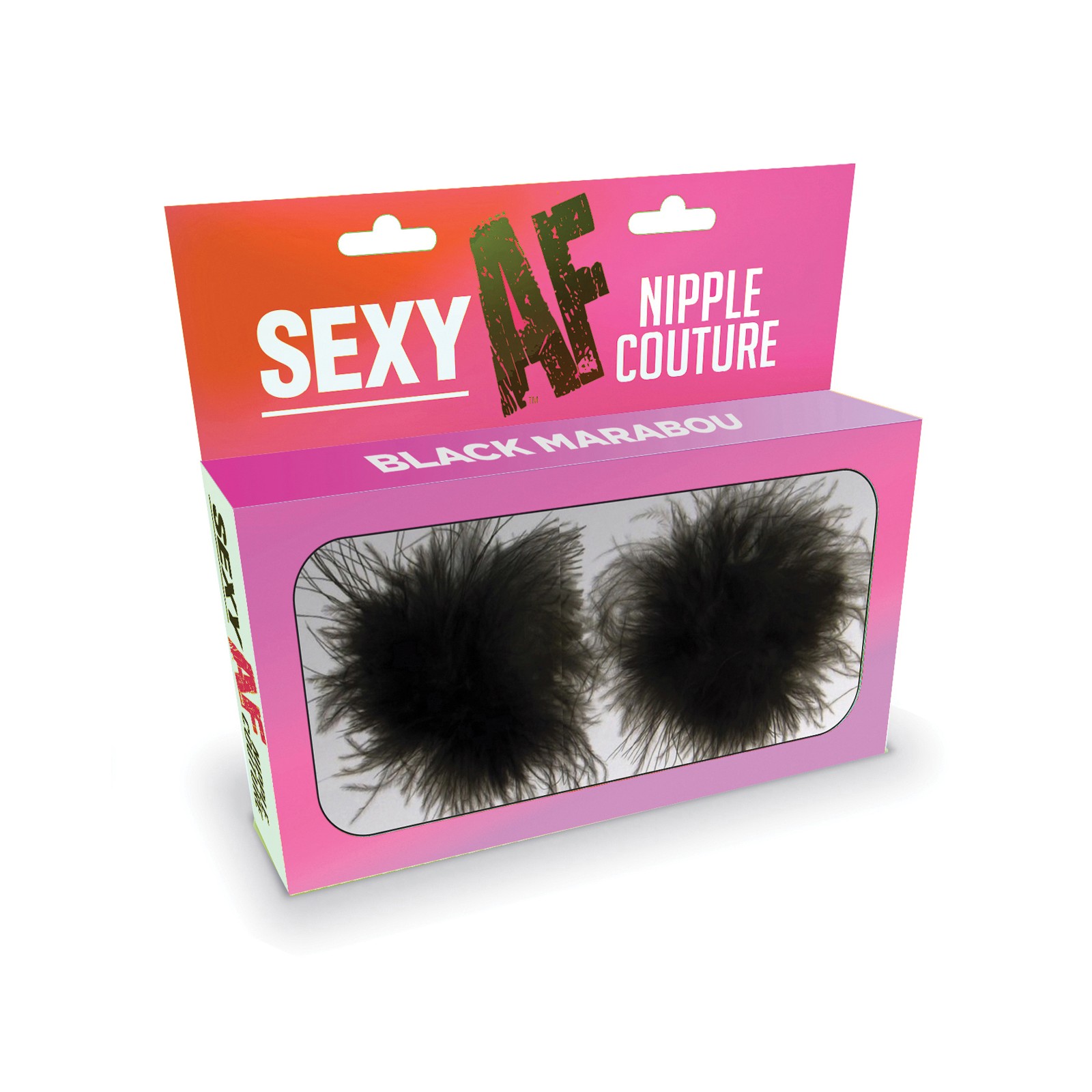 Pasties Sexy AF Nipple Couture Marabou Negros O/S