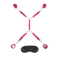 Hot Pink Lux Fetish Bed Spreader Set for BDSM Fun