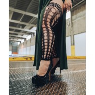 Kixies Jo Círculo Fishnet Medias de Muslo Talla D