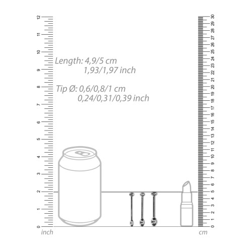 Juego de Tapones Urethral de Metal - 49/50mm