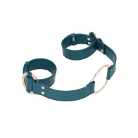 Shots Ouch Halo Handcuffs with Connector Green