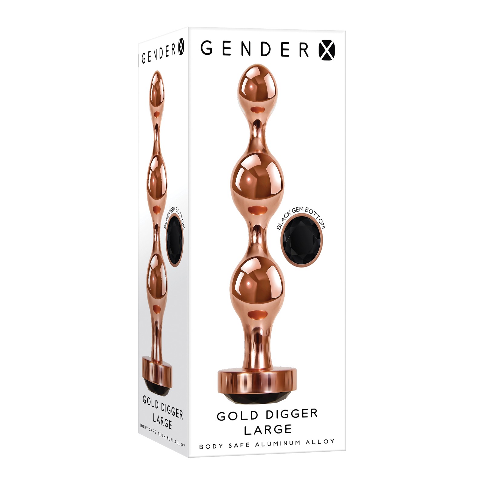 Gender X Gold Digger Grande Plug en Oro Rosa