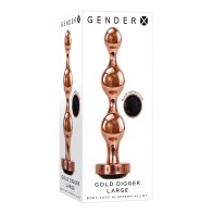 Gender X Gold Digger Grande Plug en Oro Rosa