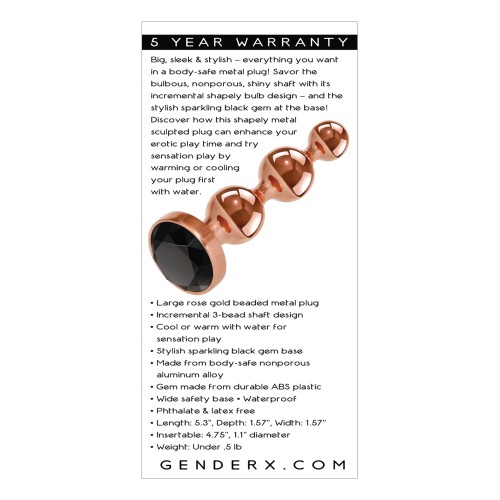 Gender X Gold Digger Large Rose Gold Plug