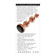 Gender X Gold Digger Large Rose Gold Plug