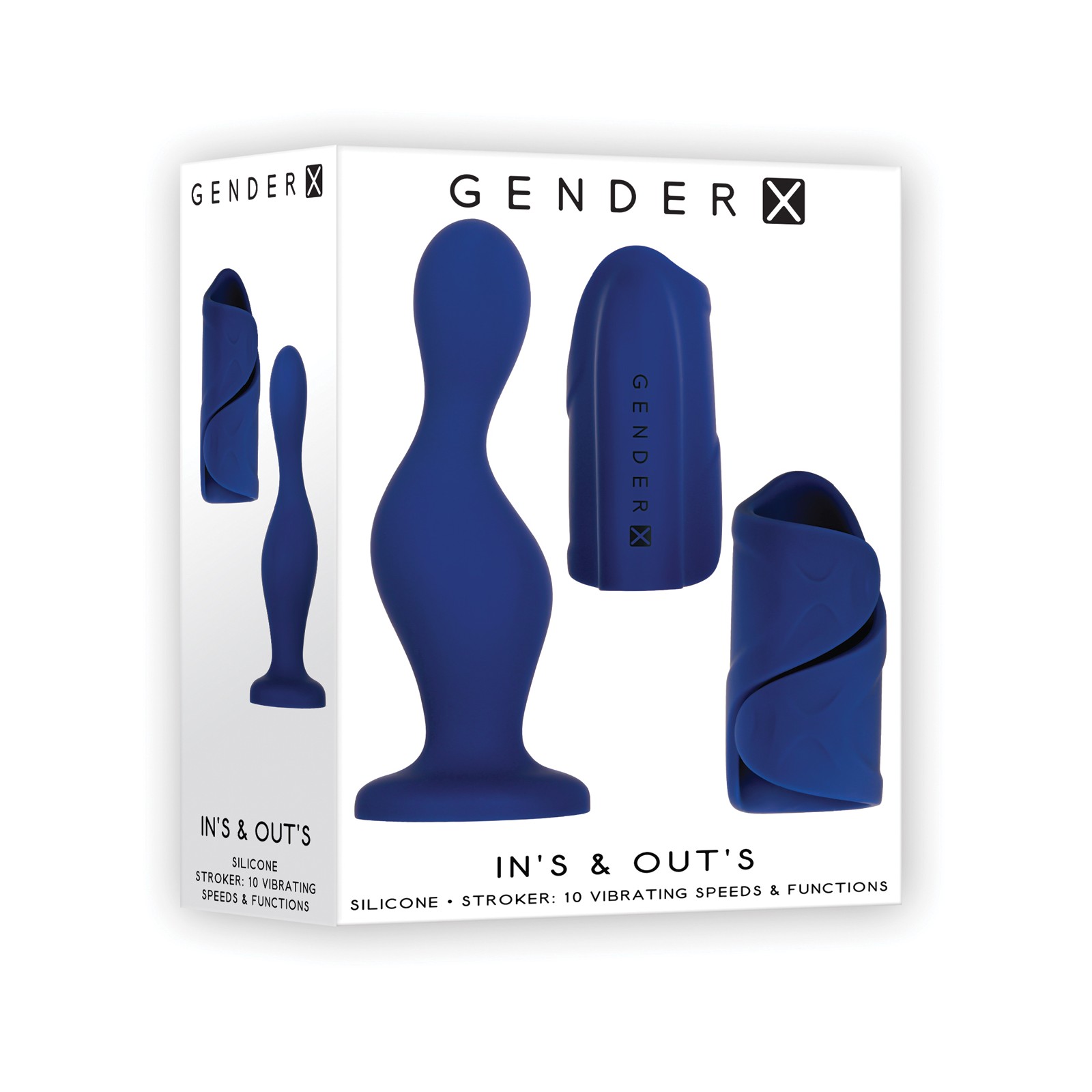 Gender X Dildo y Stroker Combo Azul