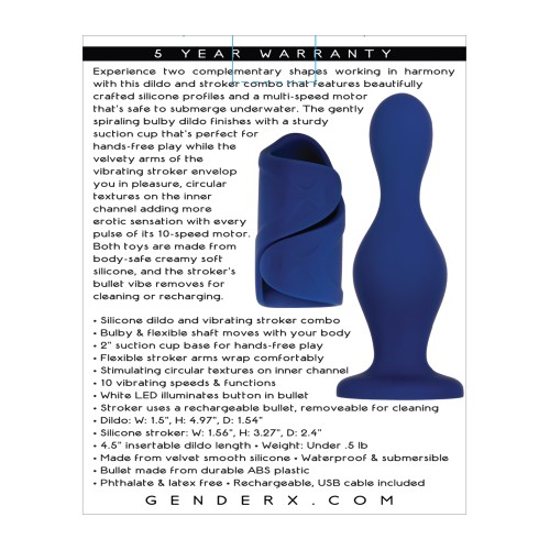 Gender X In's Out's Dildo Stroker Combo Blue