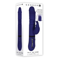 Gender X All in One Thrusting Rabbit Vibe Purple for Intense Pleasure