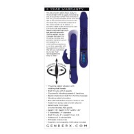 Gender X All in One Thrusting Rabbit Vibe Purple for Intense Pleasure