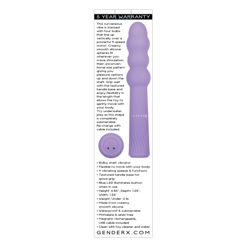 Gender X Bumpy Ride Vibrator in Purple