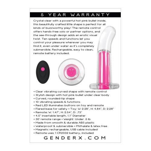 Gender X Pink Paradise Vibrator - Clear and Pink