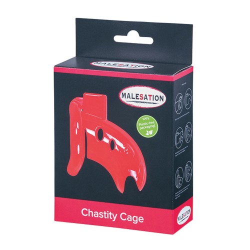 MALESATION Chastity Cage - Red