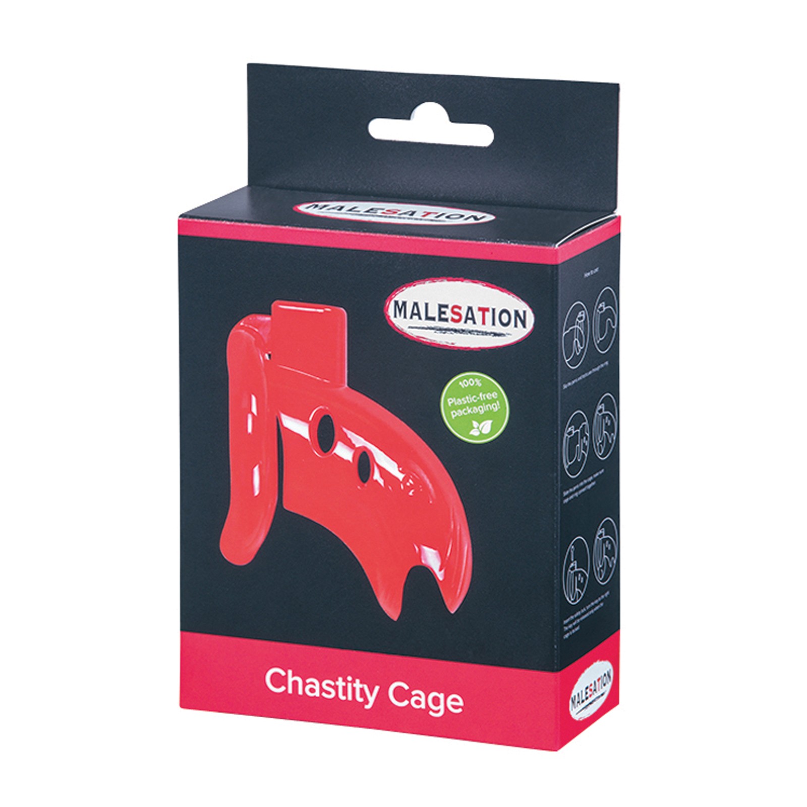 MALESATION Chastity Cage - Red