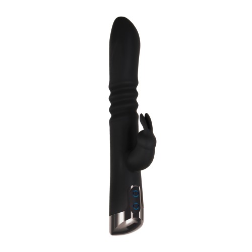 Vibrador Doble Thrusting Rapid Rabbit Negro