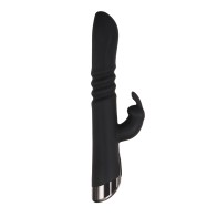 Vibrador Doble Thrusting Rapid Rabbit Negro