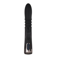 Vibrador Doble Thrusting Rapid Rabbit Negro