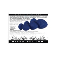 Evolved Get Your Groove on 3 pc Silicone Anal Plug Set - Blue