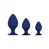 Evolved Get Your Groove on 3 pc Silicone Anal Plug Set - Blue