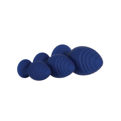 Evolved Get Your Groove on 3 pc Silicone Anal Plug Set - Blue