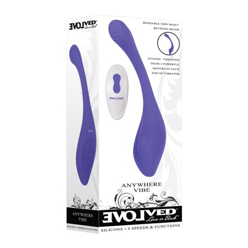 Vibrador Evolved Anywhere Azul de Doble Función