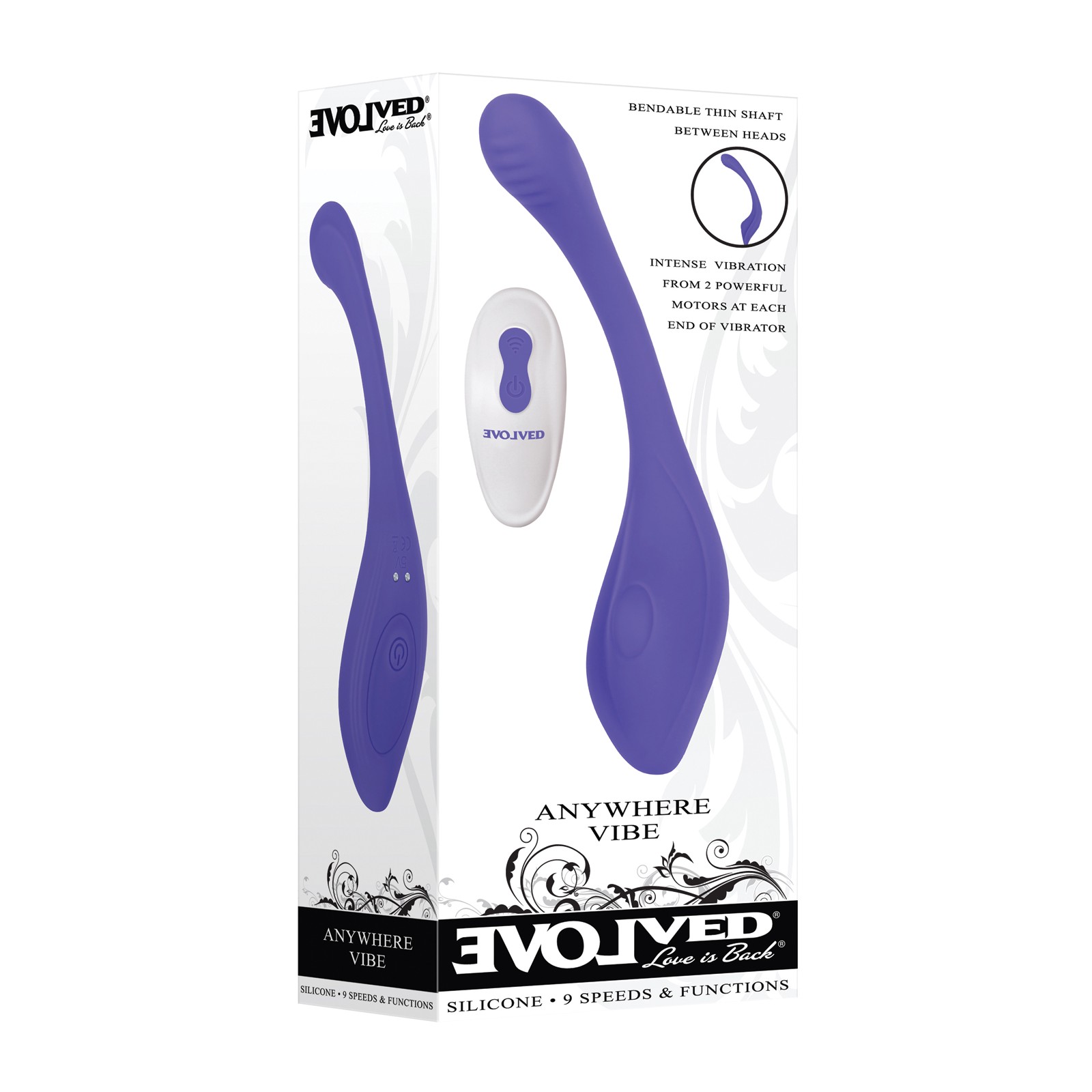 Evolved Anywhere Vibe Blue Dual Function Vibrator