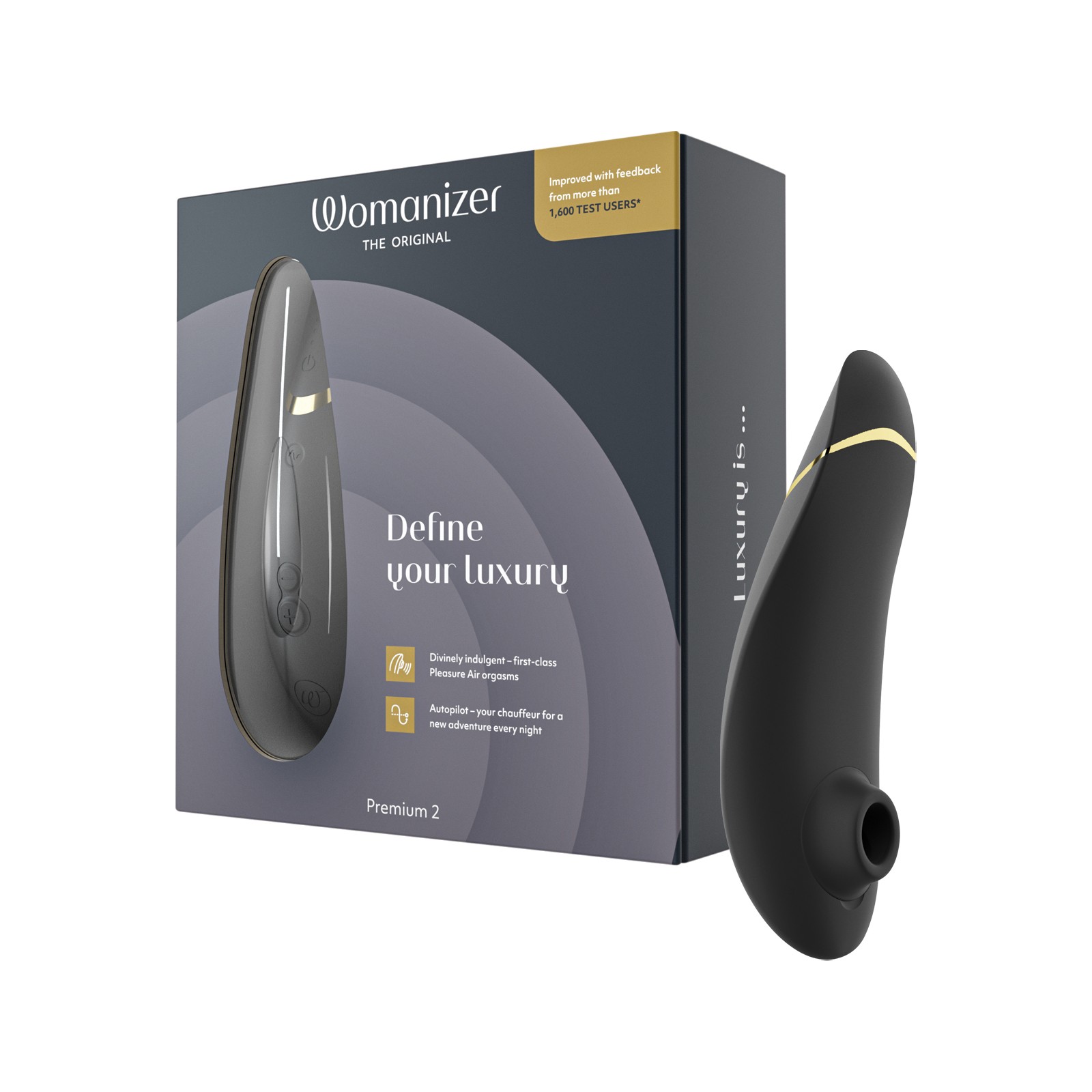 Luxury Womanizer PREMIUM 2 Vibrator Black