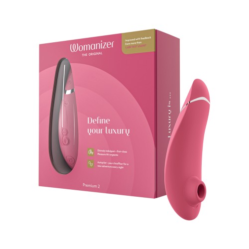 Womanizer Premium 2 Clitoral Stimulator - Raspberry