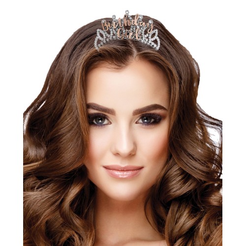 Rose Gold Birthday Girl Tiara Glamorous Accessory