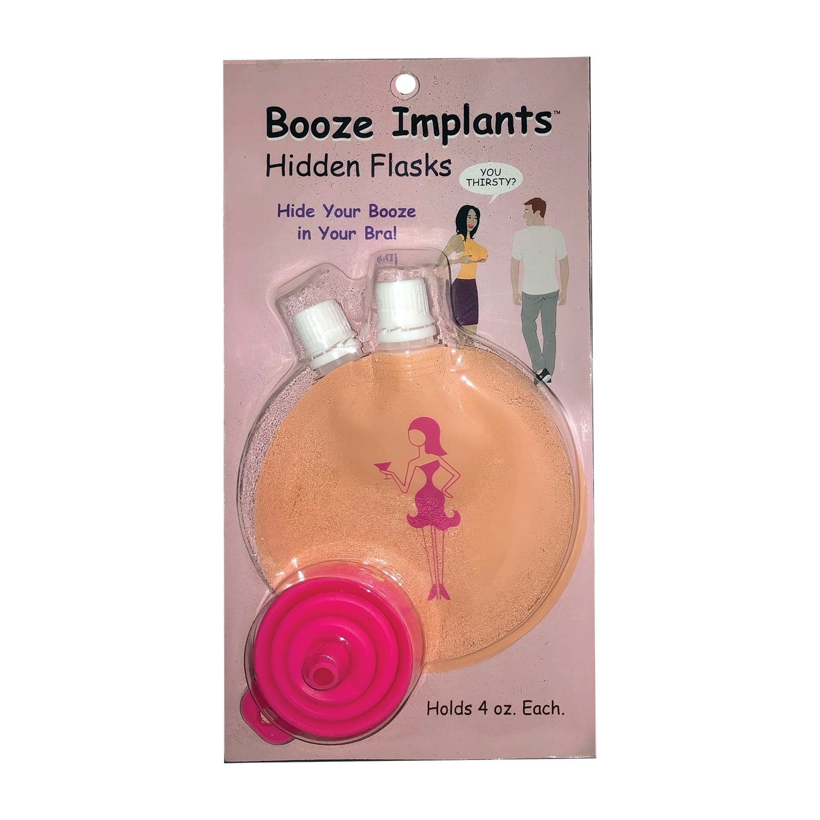 Booze Implants Hidden Flask Set - 4 oz Each