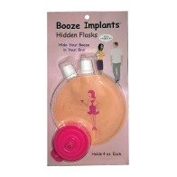 Booze Implants Hidden Flask Set - 4 oz Each