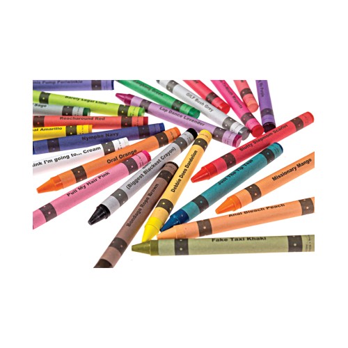 Wood Rocket Offensive Porn Crayons Pack - 24 Crayons