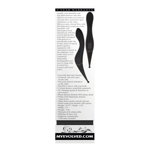 Vibrador Doble Placer Evolved Tantalizing - Negro