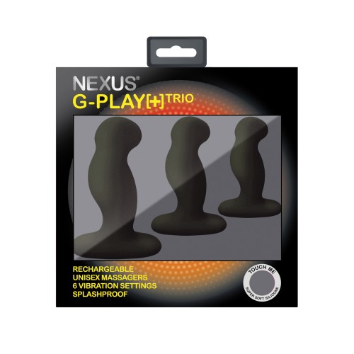 Trío de Masajeadores Recargables Nexus G Play - Negro