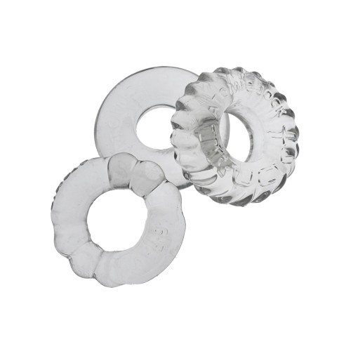 Oxballs Bonemaker 3 Pack Cockring Kit - Clear