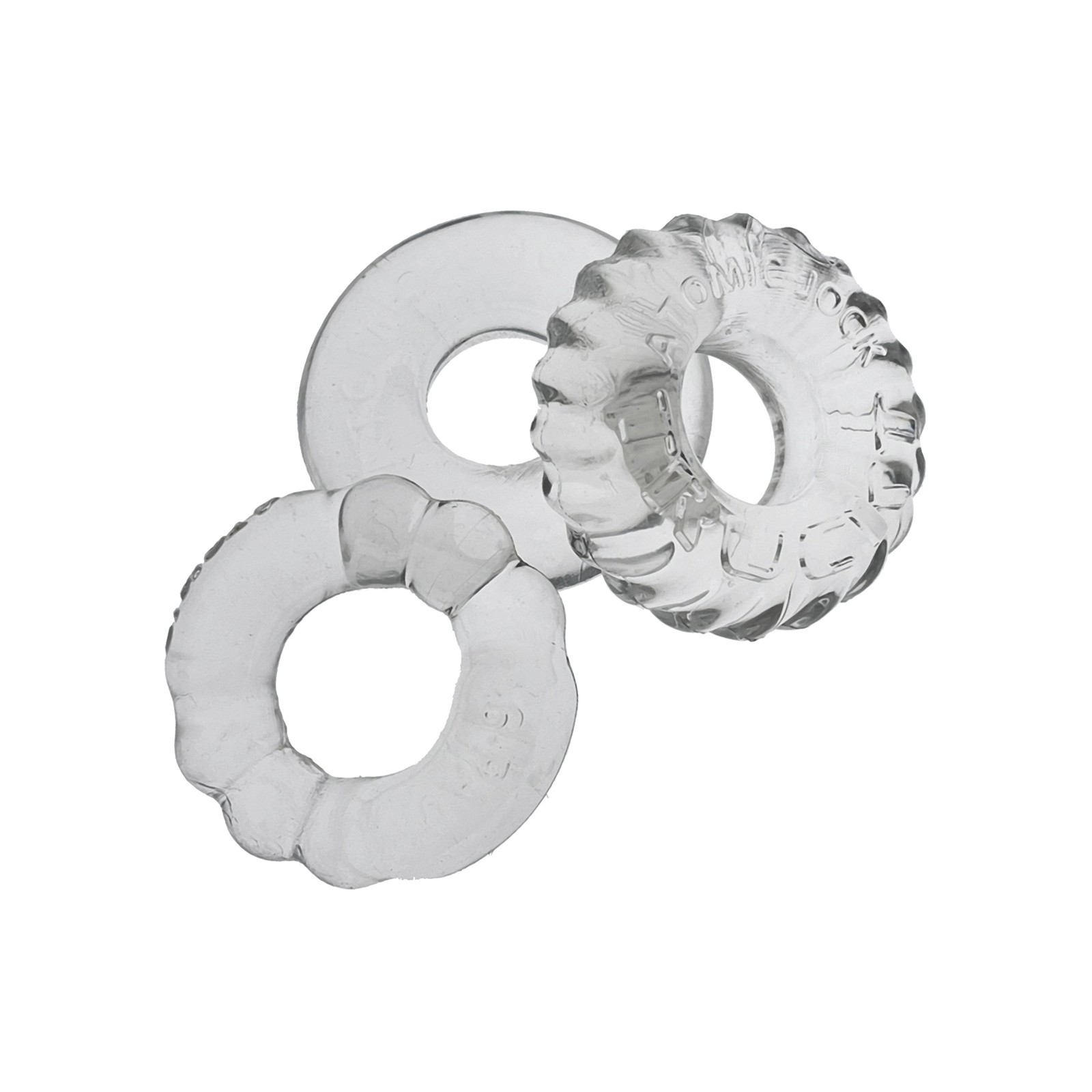 Oxballs Bonemaker 3 Pack Cockring Kit - Clear