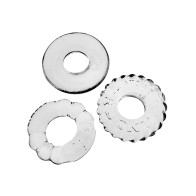 Oxballs Bonemaker 3 Pack Cockring Kit - Clear