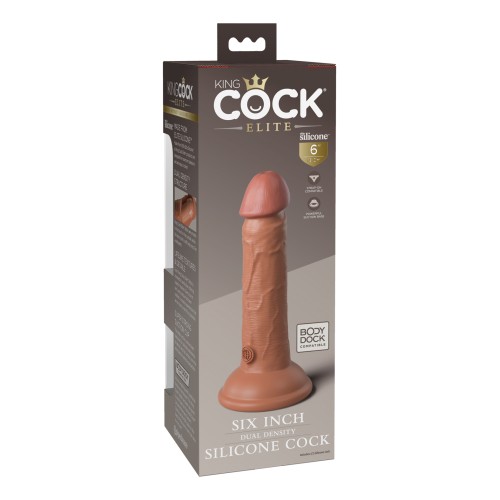 King Cock Elite 6 Dual Density Silicone Cock - Tan