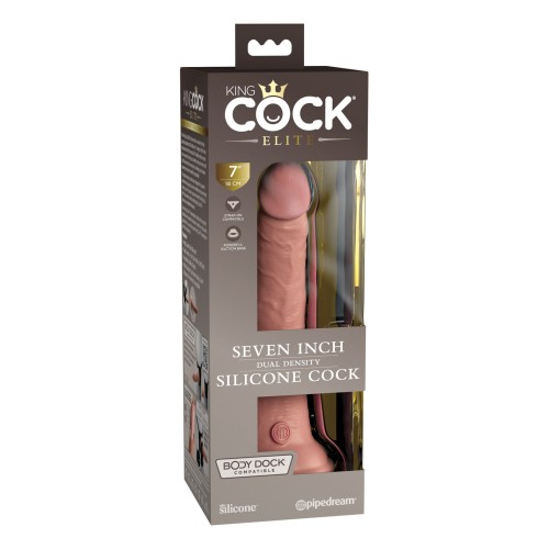 Pene de Silicona de Densidad Dual King Cock Elite de 7 Pulgadas - Sensación Realista