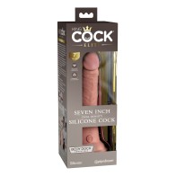 Pene de Silicona de Densidad Dual King Cock Elite de 7 Pulgadas - Sensación Realista