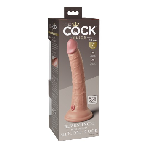 Pene de Silicona de Densidad Dual King Cock Elite de 7 Pulgadas - Sensación Realista