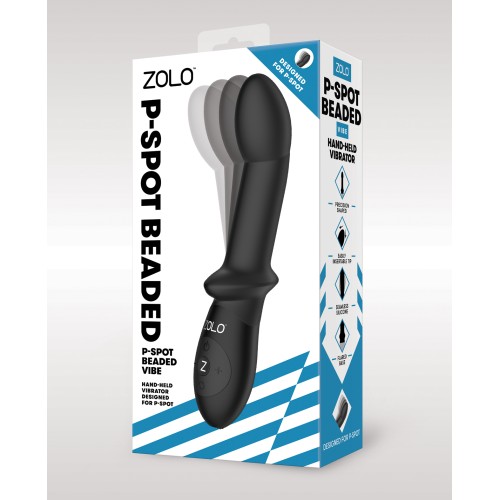 Vibrador Beaded P Spot ZOLO - Negro - Placer Anal