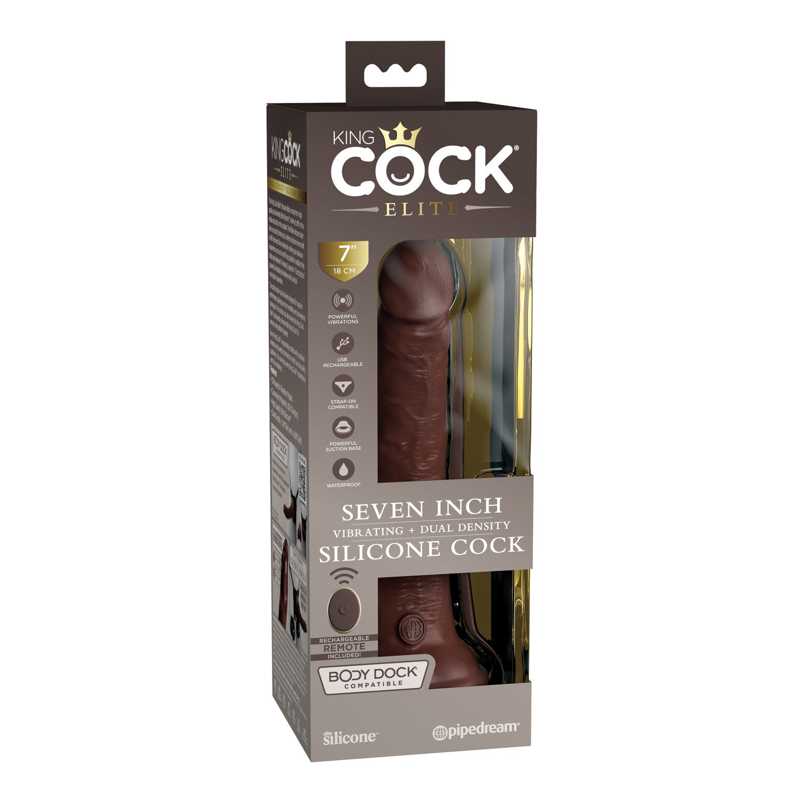 Pene Vibrador King Cock Elite de 7 Pulgadas para el Placer Definitivo