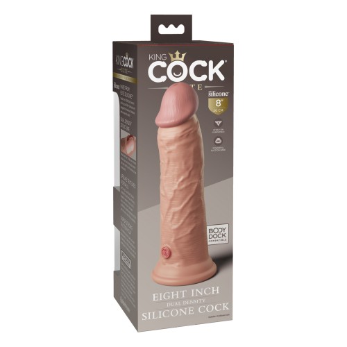 King Cock Elite de 8 Pulgadas Cock de Silicona de Densidad Dual