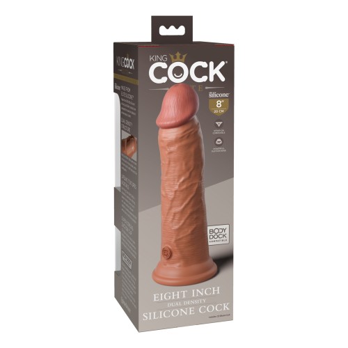 Dildo de Silicona de Doble Densidad King Cock Elite 8 Pulgadas Tan